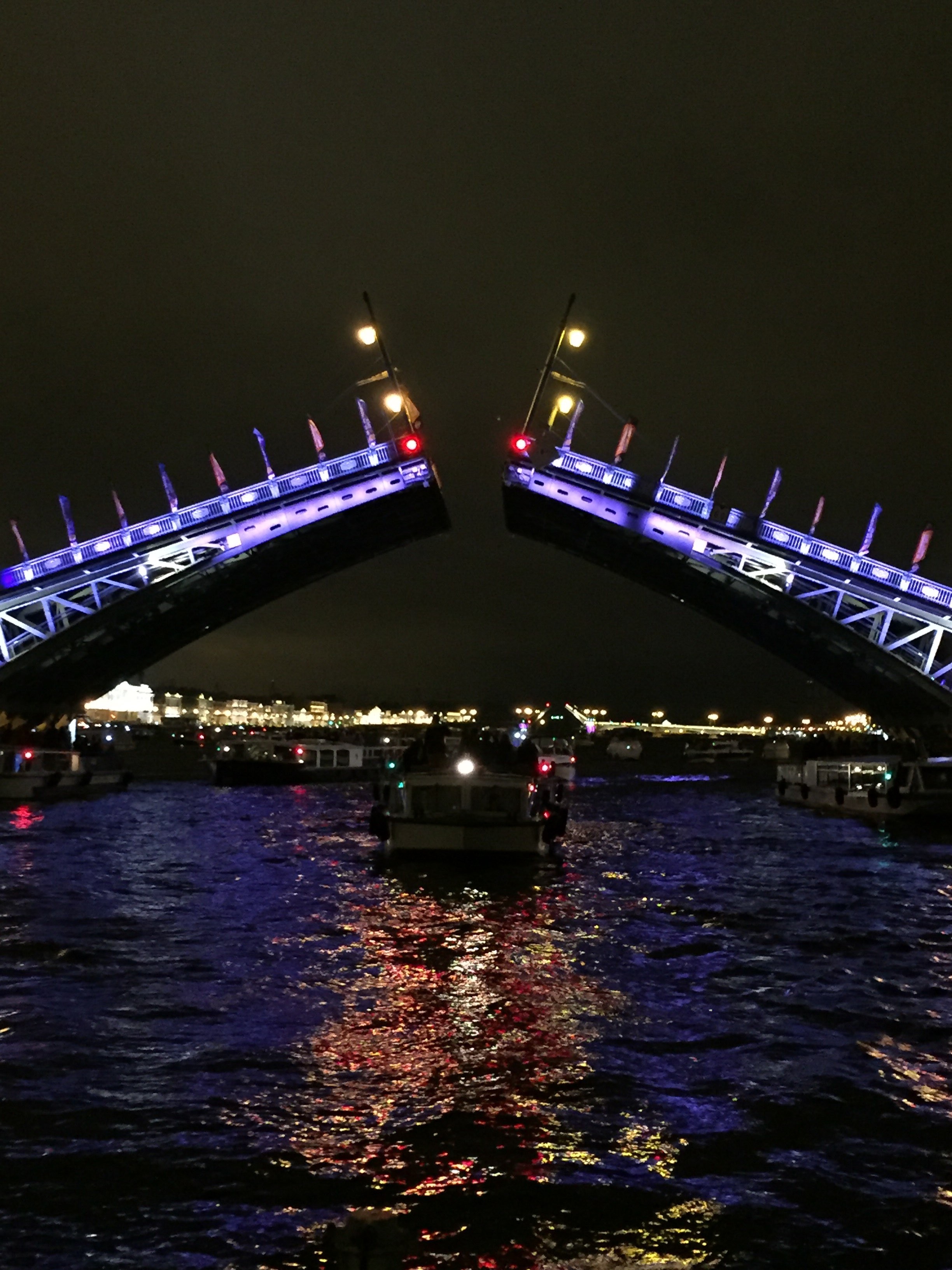 Разводные мосты петербурга на теплоходе