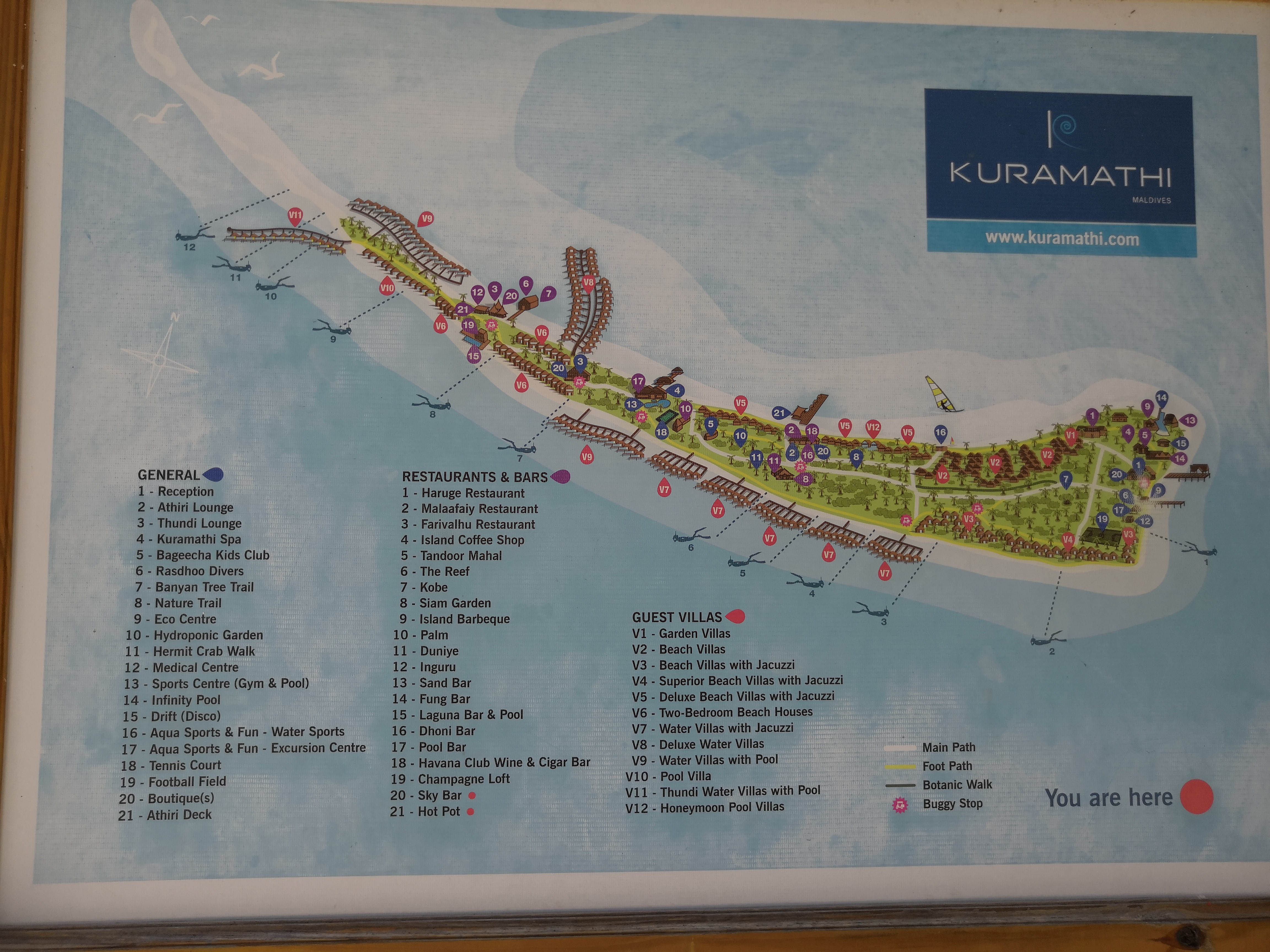 Kuramathi island resort 4 карта отеля