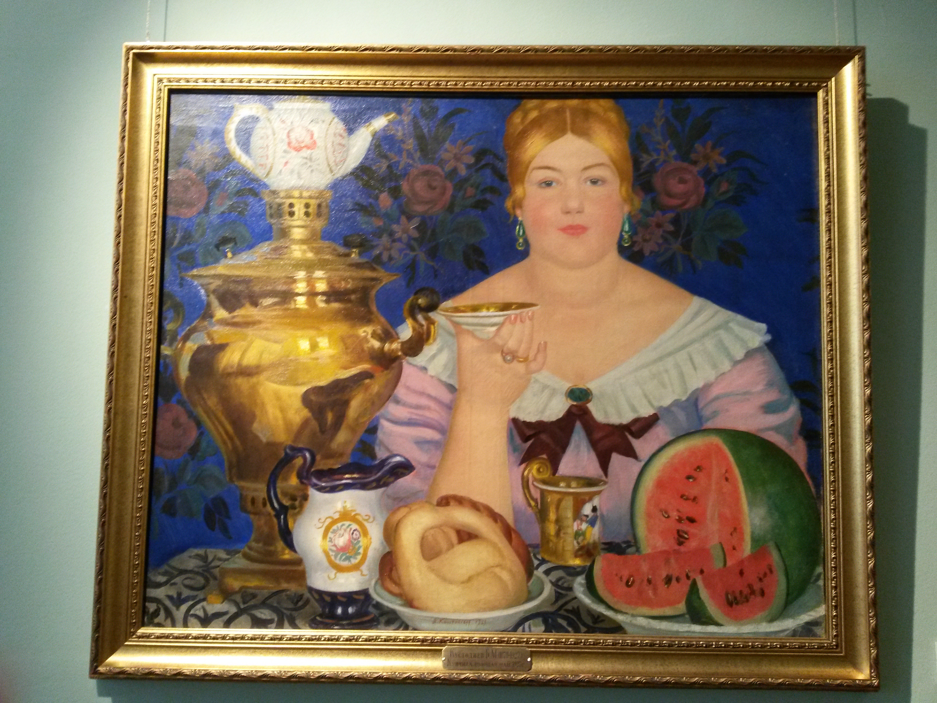 Кустодиев Купчиха за чаем Нижегородский музей