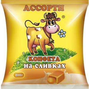 Милая коровка с цветочком