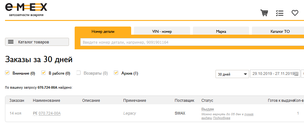 Ввод товара. Поставщик Nika в Emex. AMEC поставщик Emex. POLCAR на Emex. Код статуса поставщика.