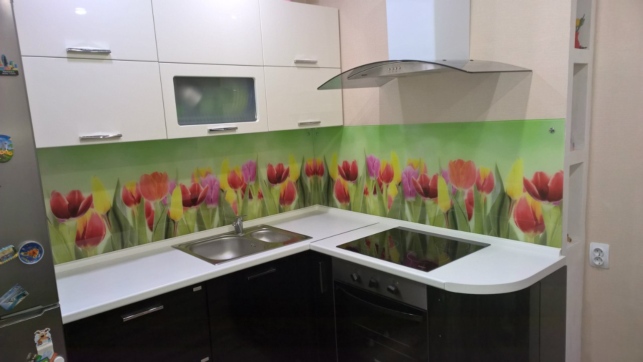 Стеклянный фартук для кухни леруа мерлен