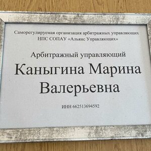 Арбитражный управляющий Каныгина М.В.