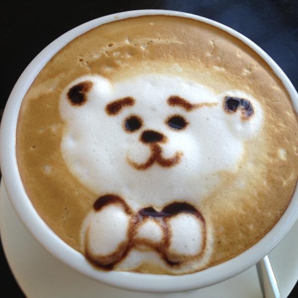 Мишка на кофе-подушке :))