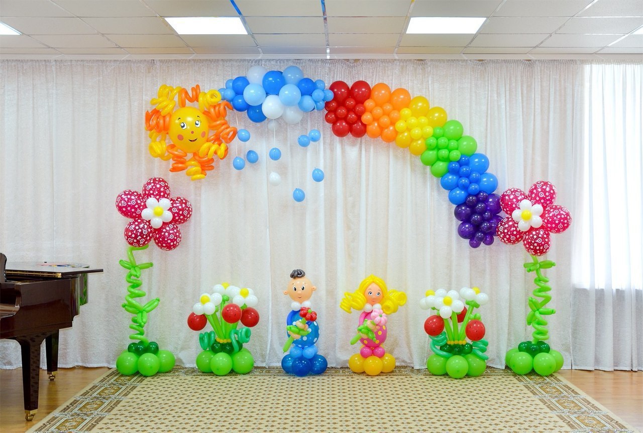Оформление детского сада воздушными шарами