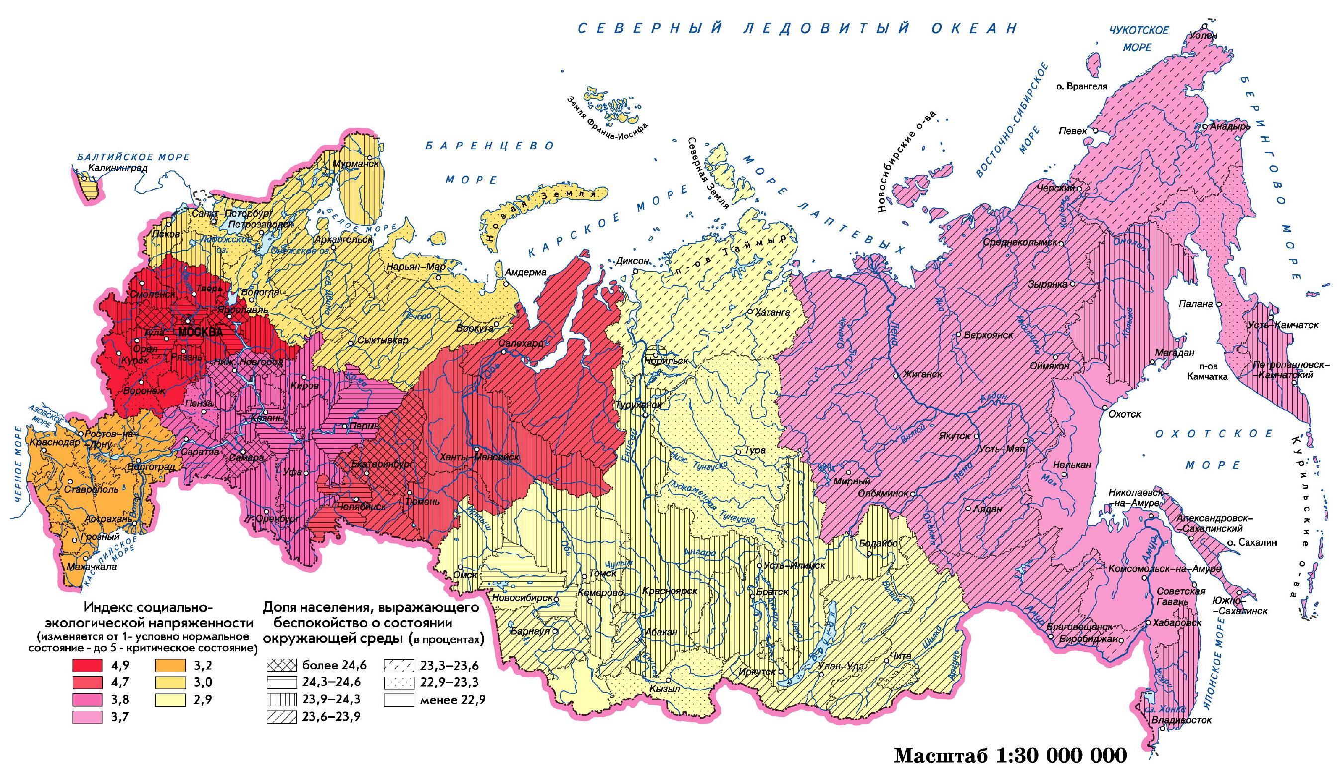 Карта красных зон в россии