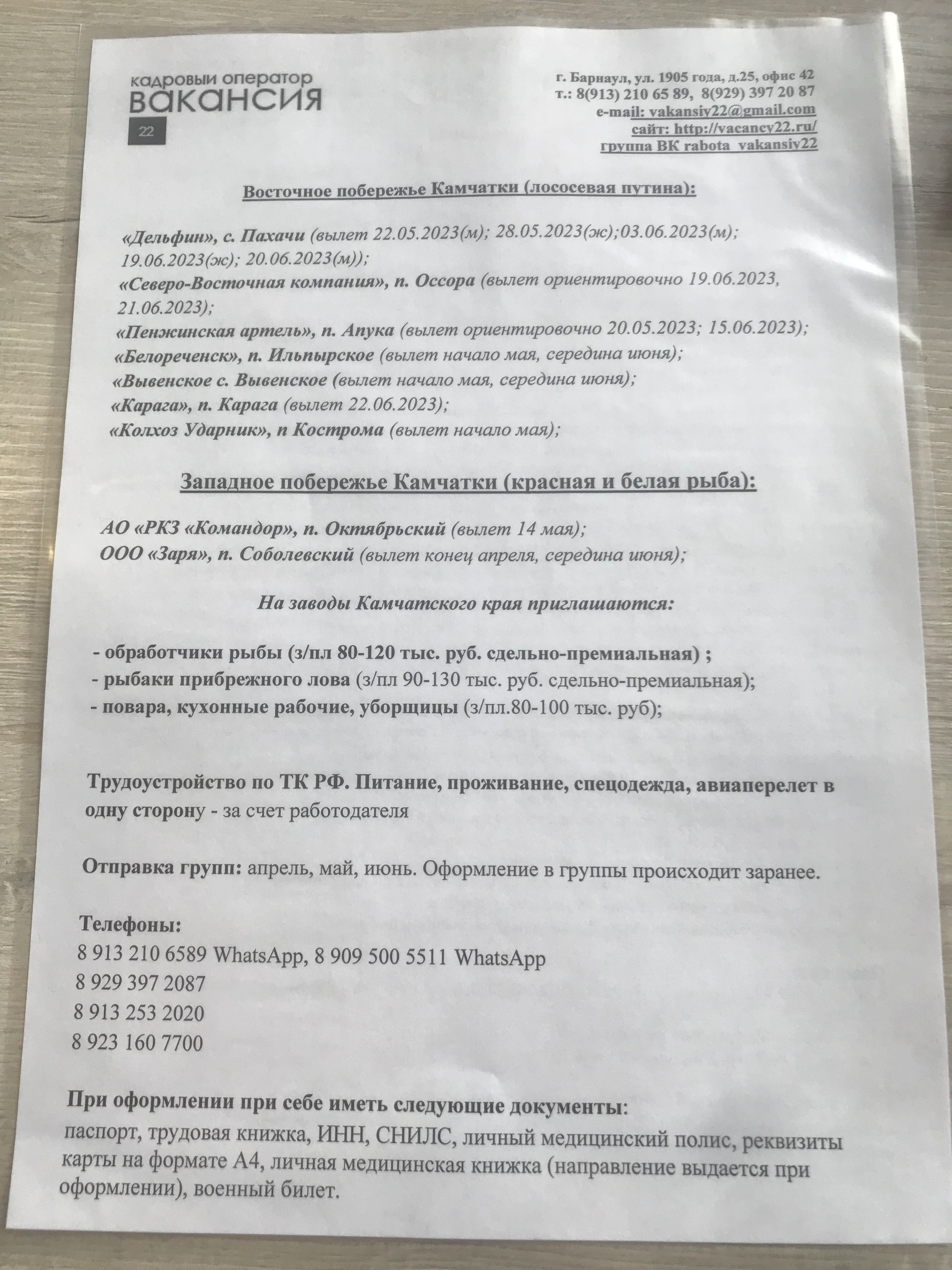 Вакансия22, агентство по подбору персонала для работы вахтовым методом,  1905 года улица, 25, Барнаул — 2ГИС