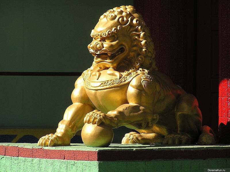 Premium Photo Chinese guardian lion or shishi statue from Ming dynasty era at th
