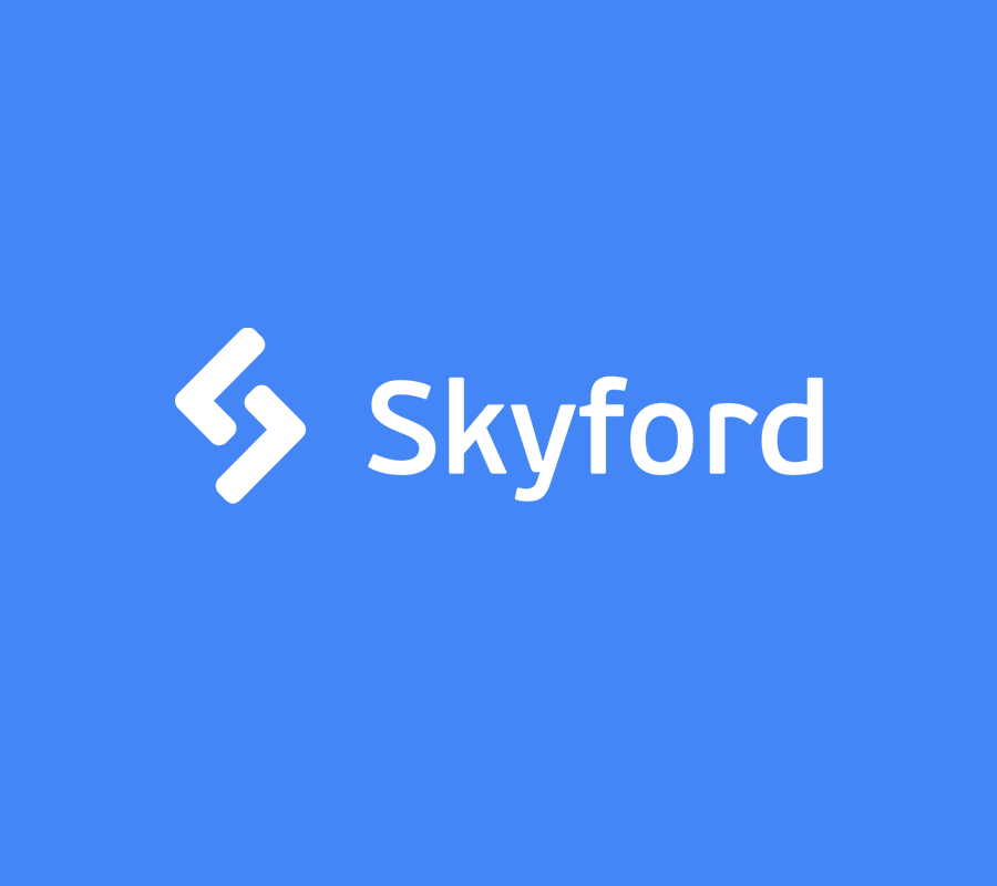 Skyford. Логотип школы английского языка. Иностранные языки лого.